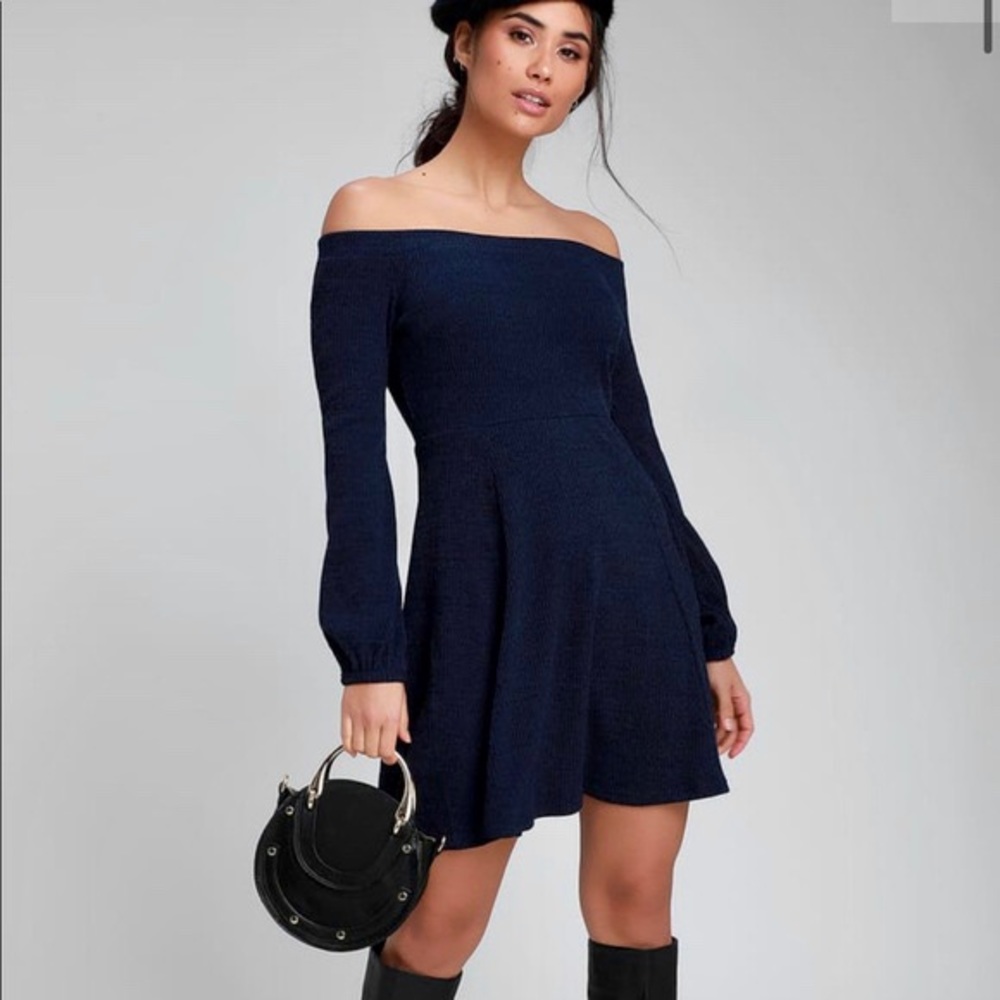 NEW Lulu’s Off the Shoulder Sweater Dress